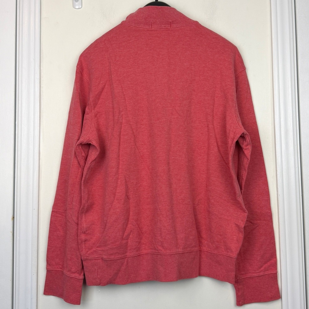 Polo Ralph Lauren QUARTER ZIP Mens M Cotton Viscose Pullover Red Heathered Pony - Picture 4 of 9